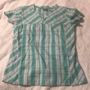 Grey’s Anatomy plaid scrub top size small